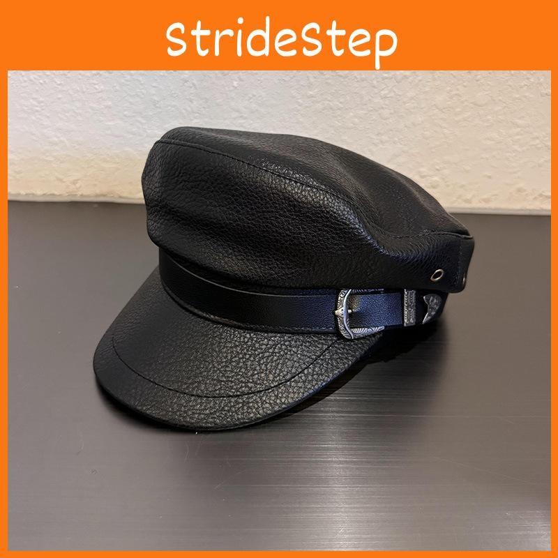 Artistic Leather Pu Beret Hat With Windproof And Warmth Features For Girls