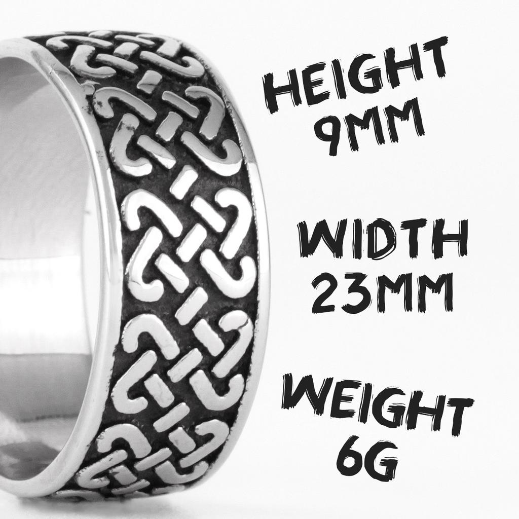 Viking Celtic Knot Symbols Weave Stainless Steel Mens Women Rings Simple for Girl Boyfriend Jewelry Creativity Gift Wholesale 3