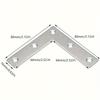 Set of 10 L Shaped Flat Corner Braces, Solid Metal Bracket for 90 Degree Right Angle Connections. Ideal for Reinforcing