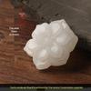 Afghan White Jade Six-Petal Flower Pendant - Handmade DIY Jewelry Accessory