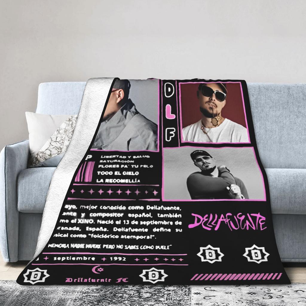 Dellafuente Rapper FC Logo Blanket Super Soft Cozy Music Tour Throw Blankets for Bed 50x60 Inch Multiple Sizes Quilt