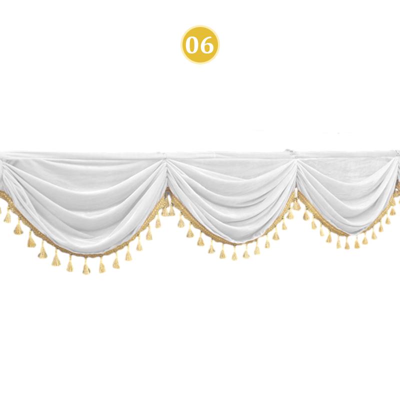 Red/Pink/Blue/White/Black Valance Drape Panel Decoration for Wedding Backdrop Curtain Swag Stage Background Drapery Home Curtain 2M