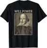 Min NEW LIMITED Shakespeare Will Power Literature Vintage Shakespeare Poster T-S