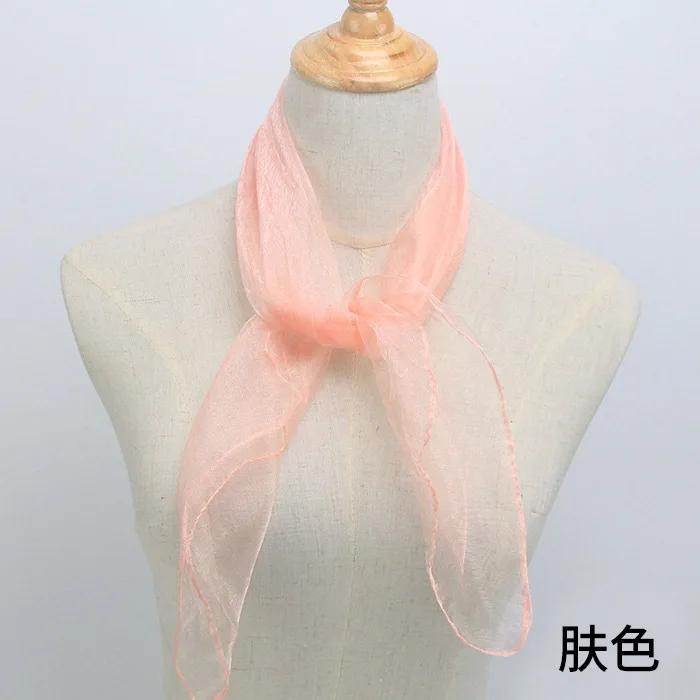 21 Farben 60*60CM Durchsichtige Transparente Schals für Mädchen Musik Tanz Schal Bonbonfarben Damen Outdoor-Schals