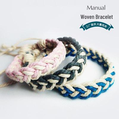 Håndlaget Koreansk Retro Justerbar Vevd Armbånd for Menn og Kvinner