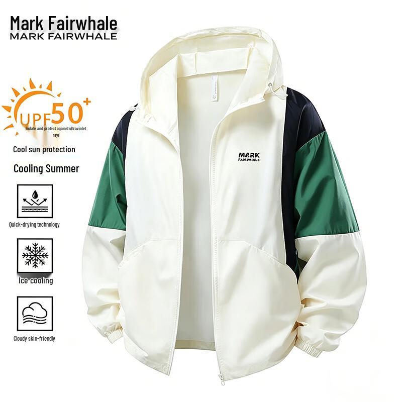 MARK FAIRWHALE Men s UPF50+ Sun Protection Hooded Jacket 2XL