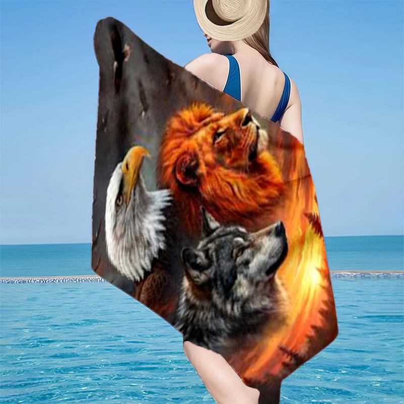 Winged Beasts Of Legend Beach Towel, Super Soft Microfiber, Gift for Her/Him, Birthday, for Pool, Beach, Travel, Home Decor Fan gifts
