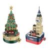 KX4B Xmas Tree Building for Kids DIY Building Block Music Box Educational Learning Science Building for 3 Years Old Kids