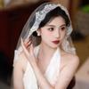 Lace Flower Bridal Veil Long Bride Head Gauze Elegant Wedding Veils  Wedding Accessories