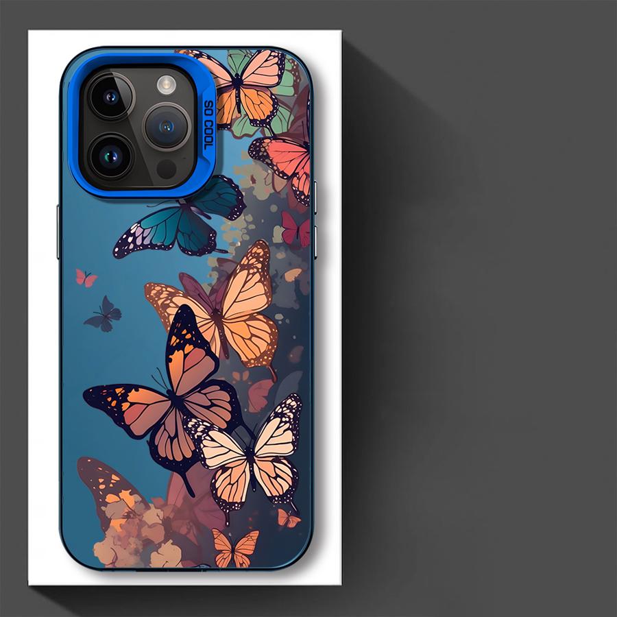 Cartoon-Schmetterlingshülle für iPhone 17 Pro Max 14 Plus Air 13 11 16 12 Pro 15 Handyhülle