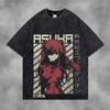 Vintage Retro Shirt Character Graphic Design Summer Men's and Women's Washed T-shirt Top