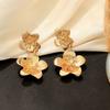 Premium flower earrings light luxury niche retro women's earrings stud earrings