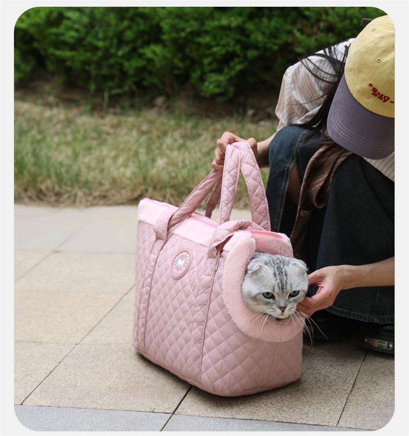 Warme Katzentransporttasche, Tragbare Hand- und Umhängetasche, Bequemer Reise-Katzenrucksack, Faltbare Katzentransportbox