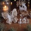 3Pcs Acrylic Christmas Ornament Set DIY Shiny Christmas Tree Decorations Three-Dimensional Acrylic Pendants