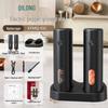 Electric Black Pepper Grinder, Stainless Steel Kitchen Tool with Reinforced Grinding Core