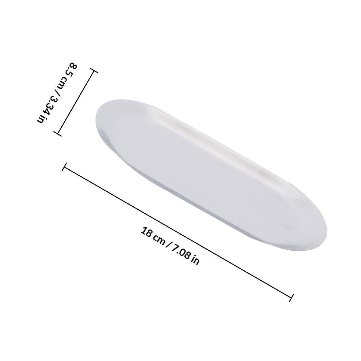 Nordic Style Oval Jewelry Tray Small Silver Stainless Steel Snack Storage Organizer Mirror Polished Metal Plate Elegant Home серебряный