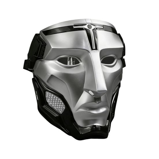 Mască de gardian de închisoare din plastic pentru petrecerea de Halloween, accesoriu de costum distractiv pentru adulți și copii