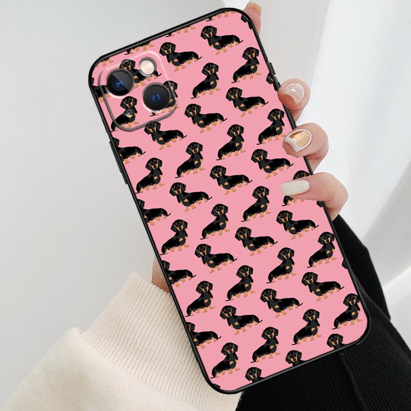 Cute Dachshund Sausage Dog Phone Case For iPhone 17 Pro Max 16 15 11 13 12 14 Pro Max mini 15 16 Plus 16e 17 Air Cover