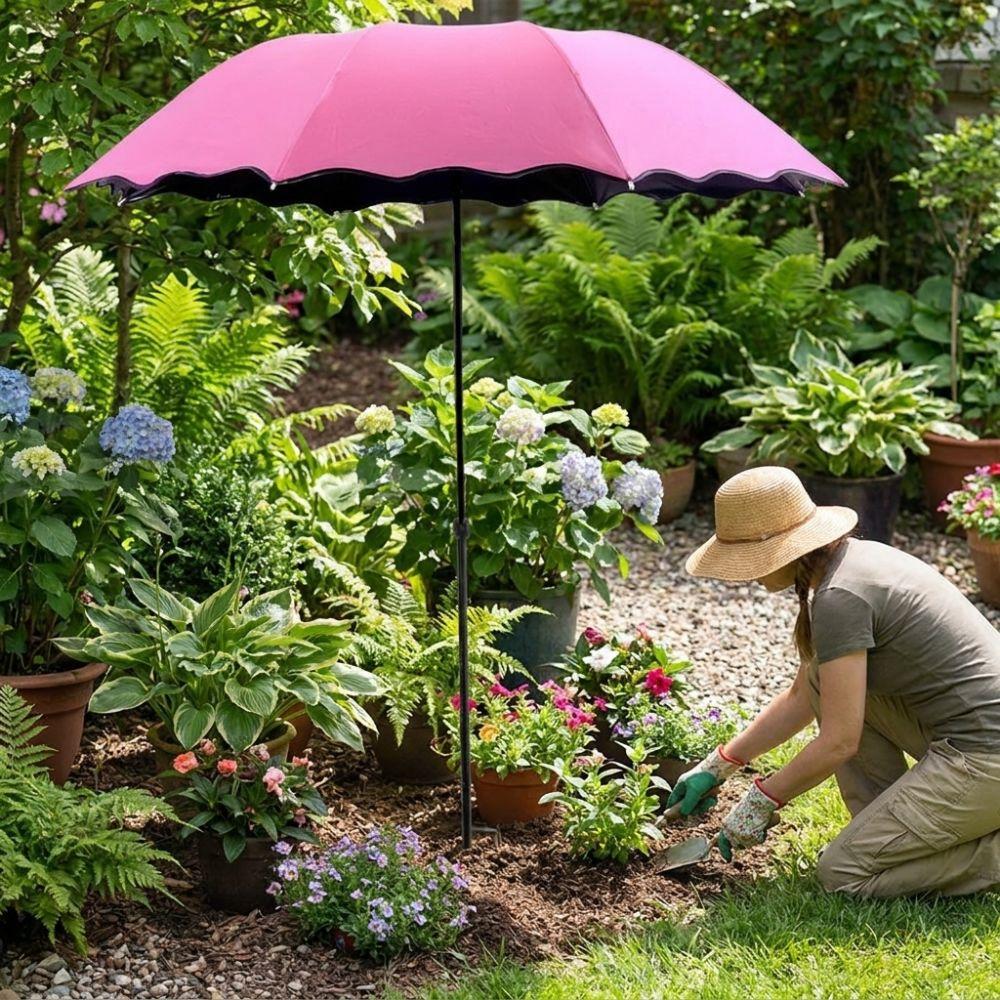 Tessuto Resistente alle Intemperie Tenda da Sole da Giardino Palo Metallico Ombrellone Pieghevole Ombrello da Pesca Aiuole da Giardino