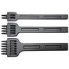 3 Pieces DIY Leather Tools 2/4/6 Prongs Chisels Craft Row Hole