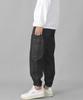 Seinteukeulu Two-Layer Wide Cargo Jogger Pants W2-308J Black Denim
