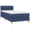 3140815 vidaXL Lit à sommier tapissier avec matelas Bleu 80x200 cm Tissu