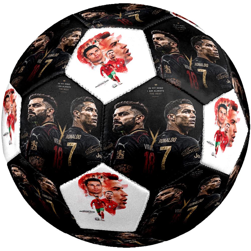 Ronaldo's Portugal Jersey Soccer Ball Size 5 Football Machine-Stitched Indoor/Outdoor Training and Matches Ideal for Soccer Enthusiasts