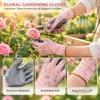 Floral Pattern Gardening Gloves Comfortable Breathable Work Gloves Multi-Purpose Anti Prickling Protective Mittens
