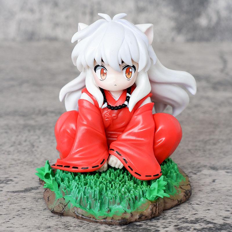 Inuyasha Action Figure Manga Figurine Anime Peripheral 10.5cm Q Version Model Doll Ornament PVC Desktop Decoration Gift for Kids
