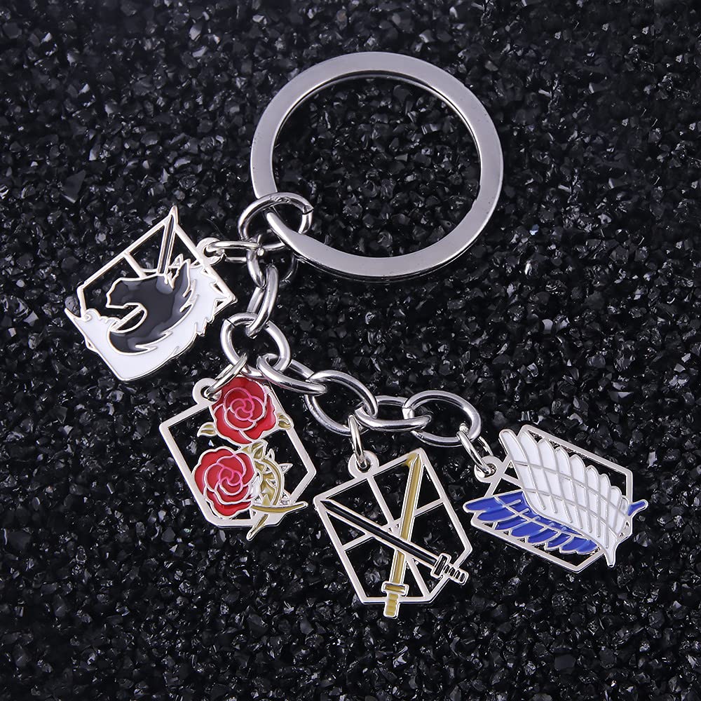 Attack on Titan Four Great Corps Anime School Cultural Event Photo Gift [Sizuuenn] Keychain, Cosplay, Accessory, Goods, Festival, Festival, Festival,