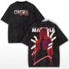 2026 Anime Chainsaw Man Makima Printed T-shirt Men's and Women's Washed T-shirt High Quality Vintage Cotton T-shirt Harajuku Top