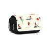 Yoga Pattern Double Flip Fabric Unisex Best Gift 3D Pencil Pouch School Office Use Children