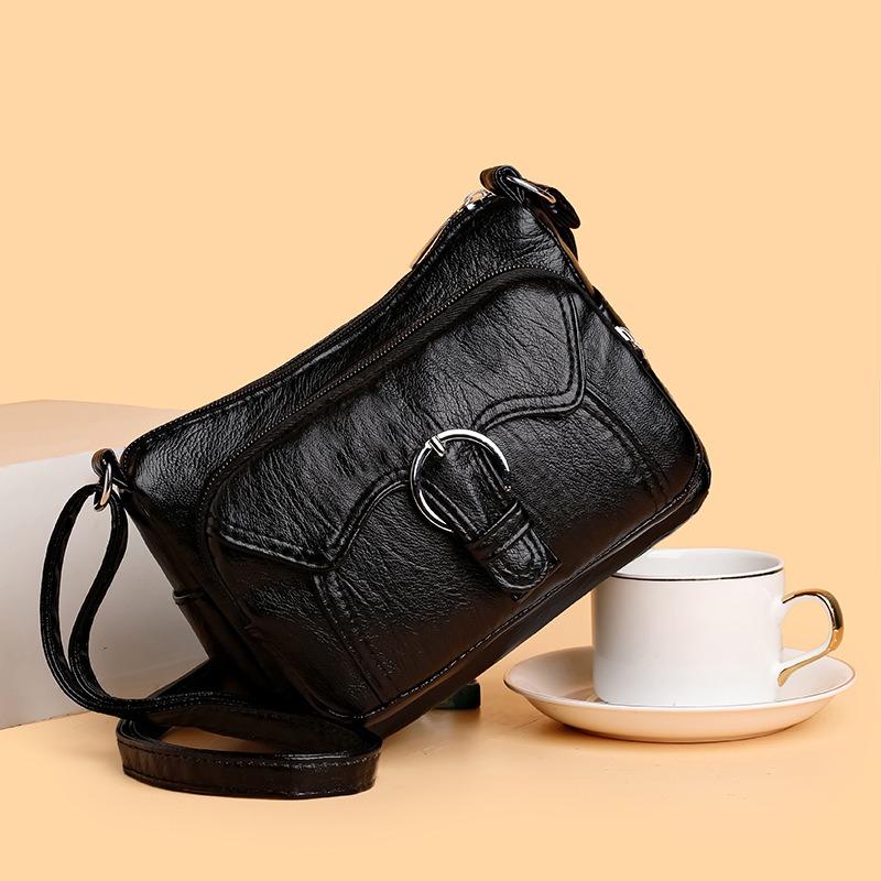 New simple casual women's bag middle-aged mother large-capacity multi-pocket practical shoulder messenger bag