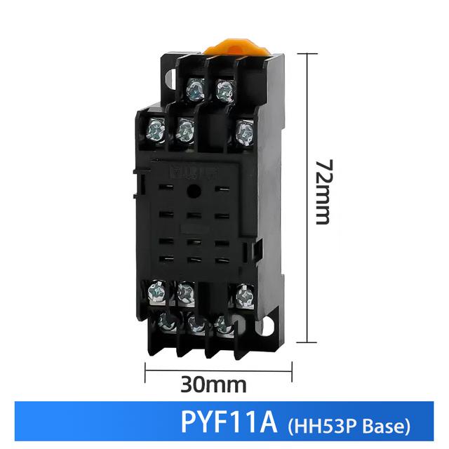 10 STÜCK Miniatur Steuerkleinrelais mit Sockelbasis AC 110V 220V DC 12V 24V HH52P HH53P HH54P HH62P HH63P HH64P