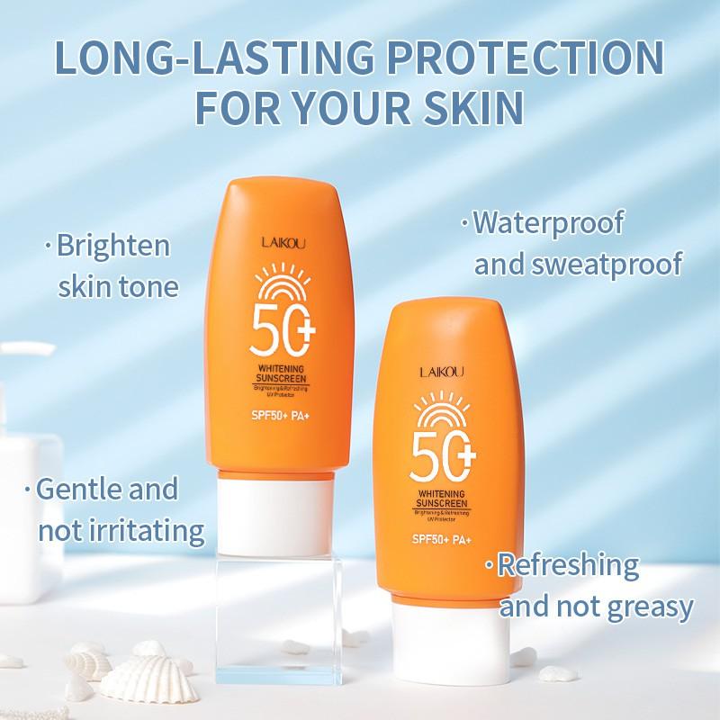 LAIKOU Sonnenschutz fürs Gesicht, UV-Schutz, Sonnenschutzcreme für den Körper, wasserfest, feuchtigkeitsspendend, LSF 50+