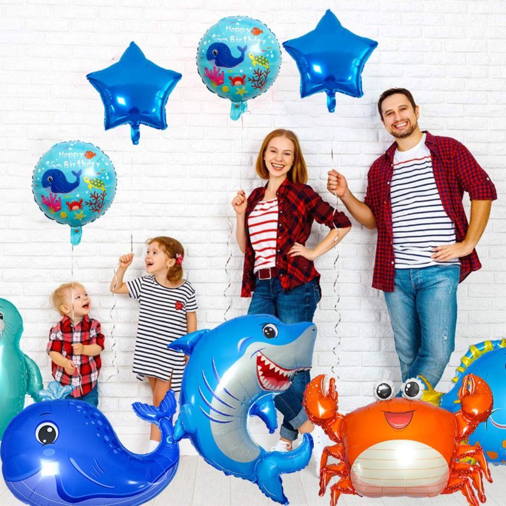 Shark/Crab/Whale/Shell/Sea Lion Ocean Animal Aluminum Foil Balloon  Baby Shower