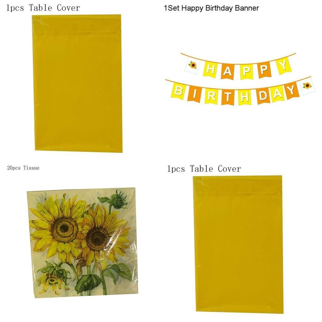 Cheerful Sunflowers Theme Party Decoration Set For Memorable Baby Showers And Kids Birthdays