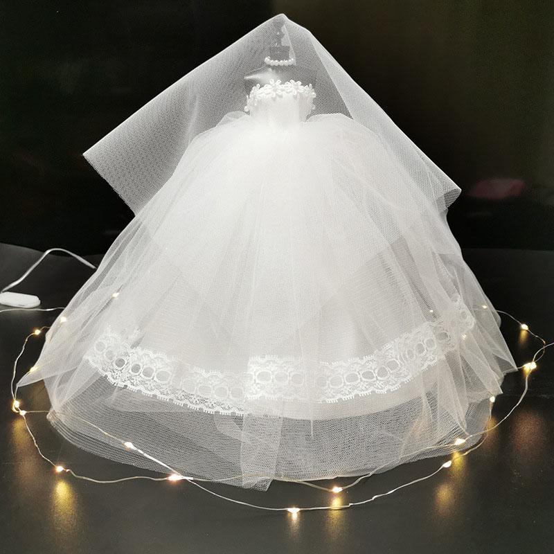 Mini Wedding Dress Wedding Decorations Model Little Girls Gift Christmas Home Decor Valentine's Day Anniversary