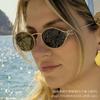 Oval Hollowed-out Retro Sunglasses 2025 - European & American Fashion for Hot Girl Posing