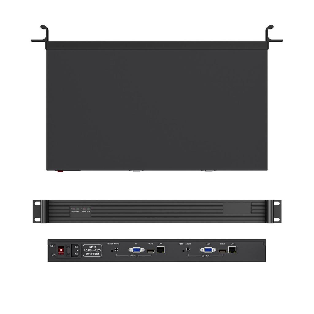 Ultra-Low Latency HDMI/VGA/CVBS Large Screen Live Streaming Wall-Mount Video Decoder