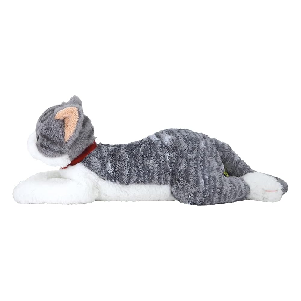 Sunlemon Knee Cat Plush Toy White 13x36x15cm Cute Animal Stuffed Cat P-7812