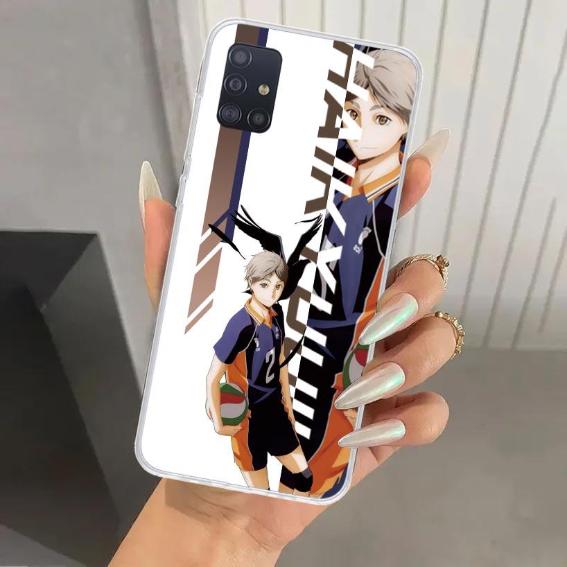 Anime Haikyuu Oya Schule Volleyball Handyhülle für Samsung Galaxy A52 A32 A22 A12 A02S A50S A30S A10S Note 20 Ultra 10 Plus S10