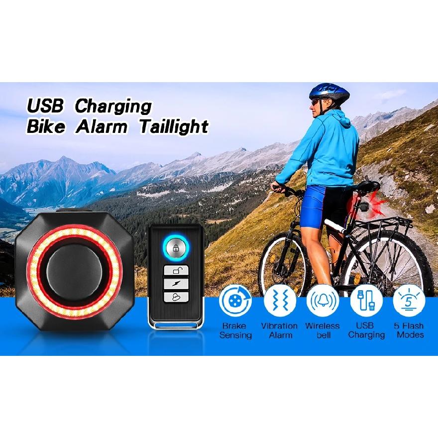 Wireless Bicycle Alarm Remote Control Waterproof Electric Motorcycle Scooter Bike Vibration Security Protection Anti Lost Alarms