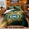 Plymouth Argyle FC Pattern Bedding 3Pcs Set Custom Name, Bed Sheet And Pillowcases For Home Bedroom