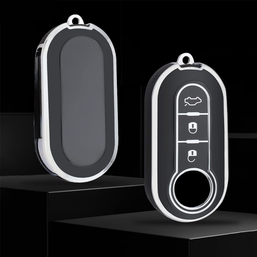 SANRILY Key Case, Key Holder, Key Cover, Key Protection, Applicable to Fiat 500/500C/500L/500X, High