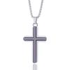 Unisex Minimalist Two-Tone Cross Pendant Necklace for Men and Women