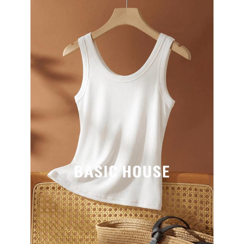 

Basic House Women s Knit U-Neck Cami Top S
