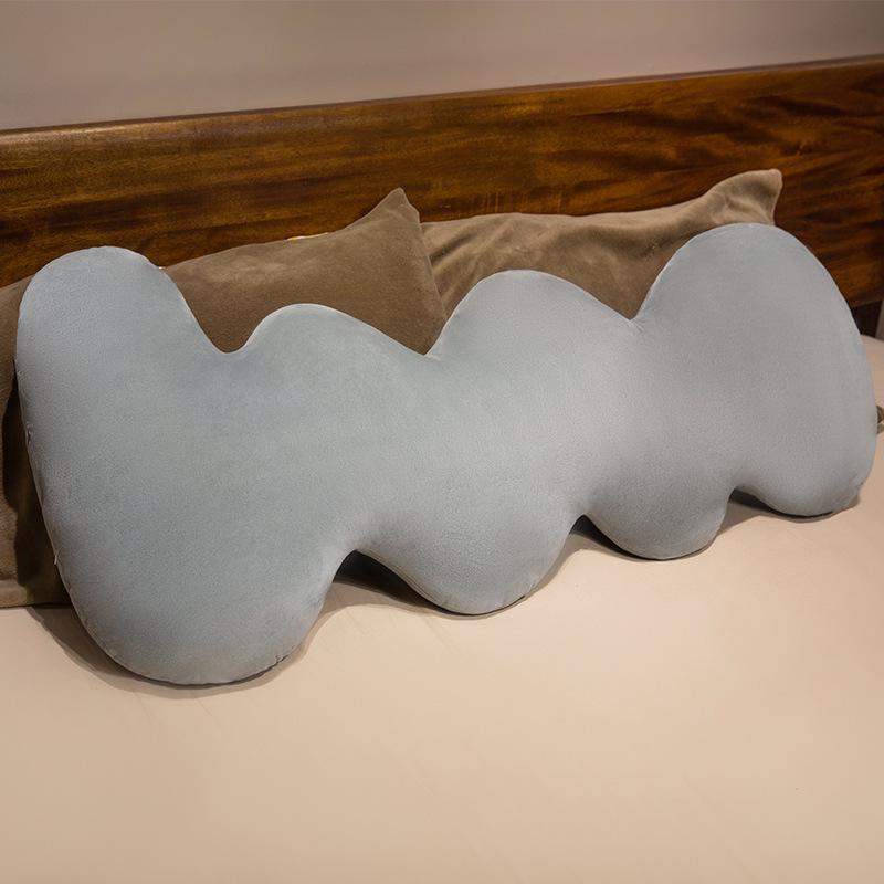 Wave-Shaped Cloud Leg & Back Hugging Pillow - Long Body Cushion for Side Sleepers