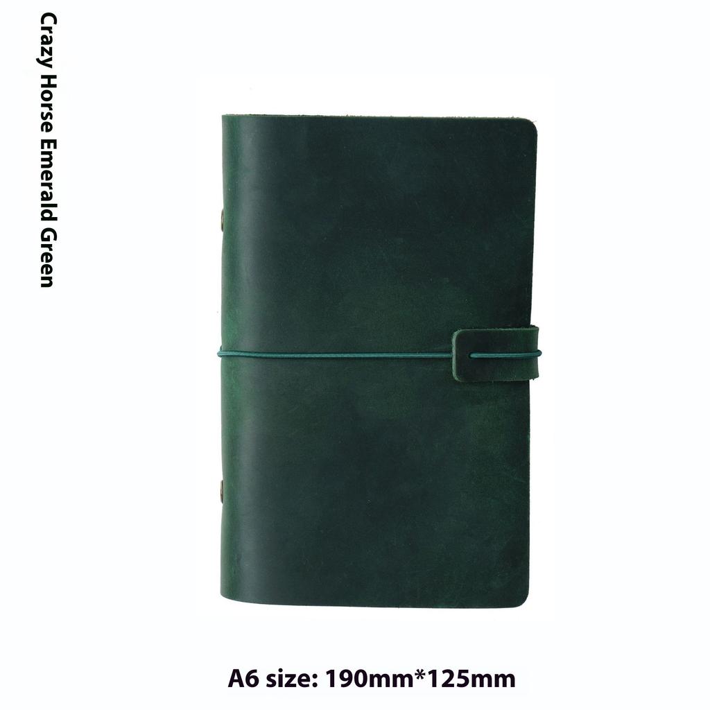 Handmade First Layer Cowhide Book Genuine Leather Hand Account Binder Notebook Retro Nostalgic Travel Diary