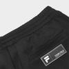 Fila Fusion Uniform Letter Mid-Rise Loose Fit Tapered Knit Sports Pants Women Bottoms Black T11W415606F-BK